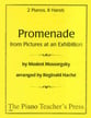 Promenade from Pictures at Exh-Qtet piano sheet music cover